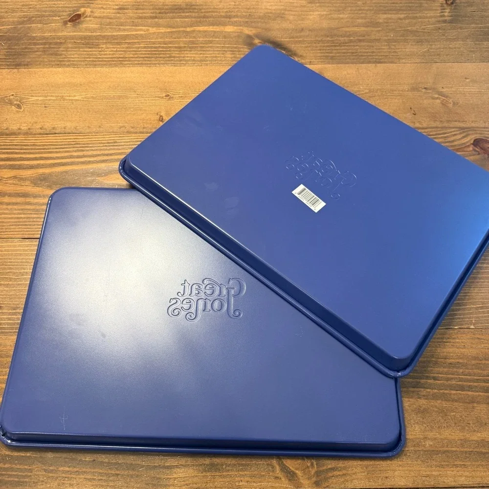 Great Jones Holy Sheet Pans Non-Stick Baking Half Sheet Blueberry Blue LOT OF 2